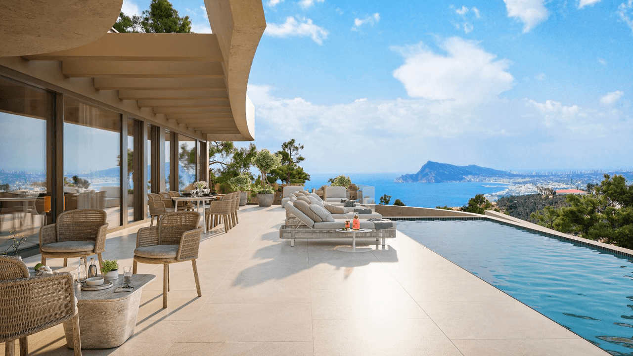 Architectural Luxury Villa in Altea Hills with Panoramic Mediterranean Views