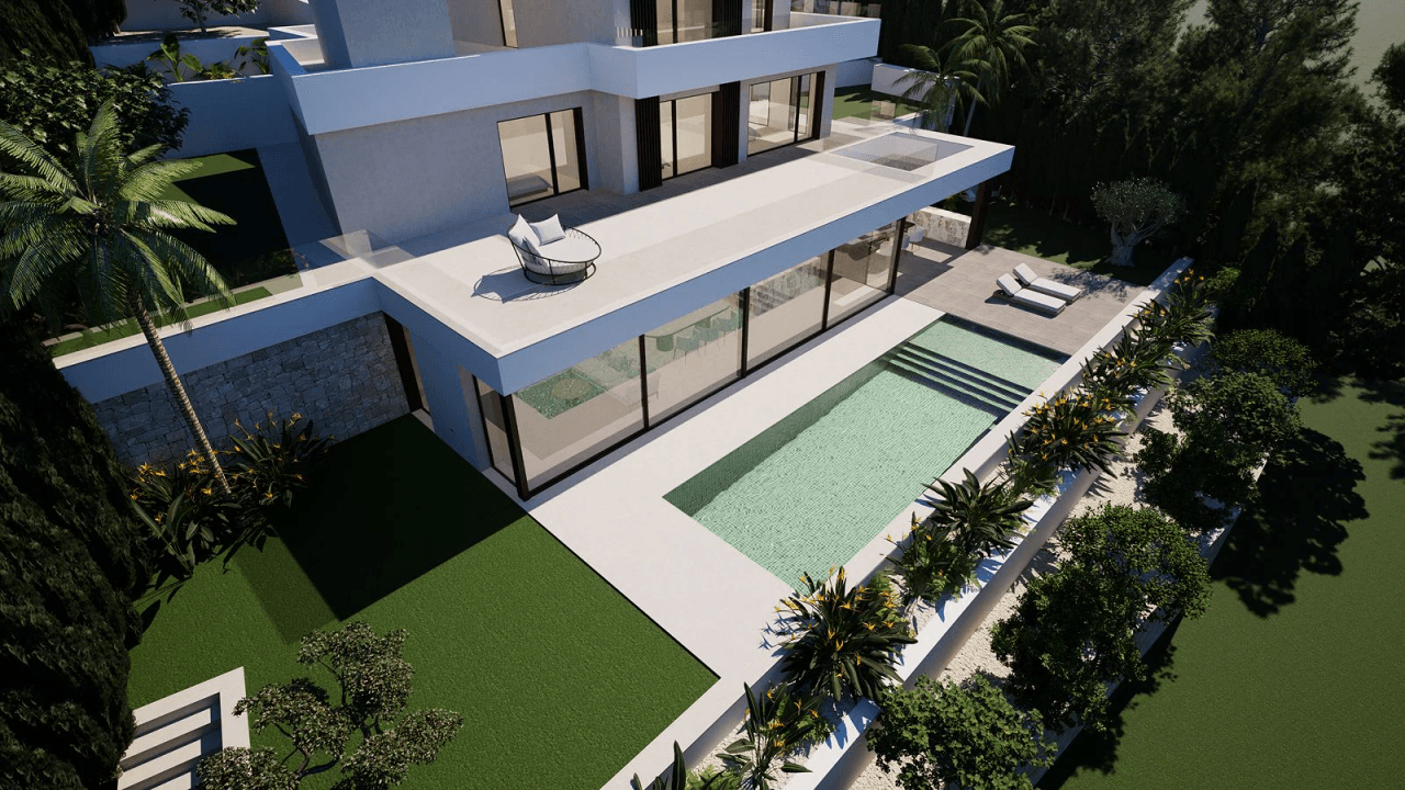 Frontline Golf Villa in Altea la Vella with Exclusive Privacy and Open Views