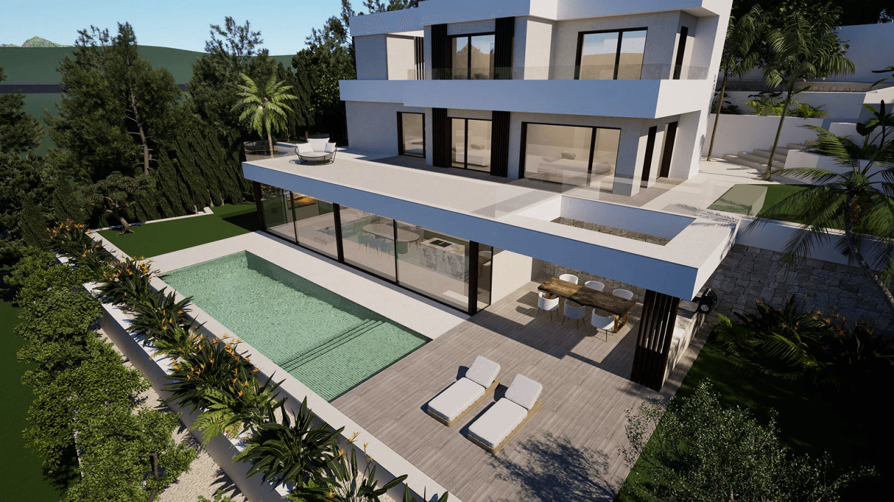 Frontline Golf Villa in Altea la Vella with Exclusive Privacy and Open Views