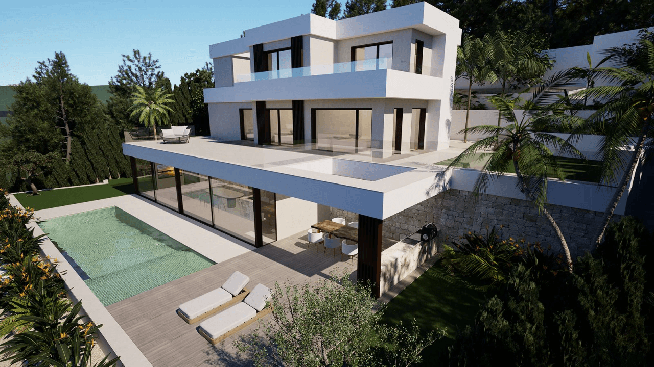 Frontline Golf Villa in Altea la Vella with Exclusive Privacy and Open Views