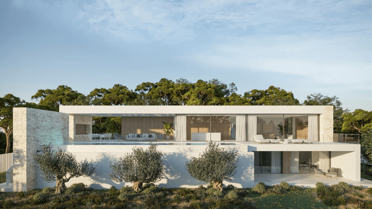 Villa neuve de luxe à Moraira avec ascenseur.