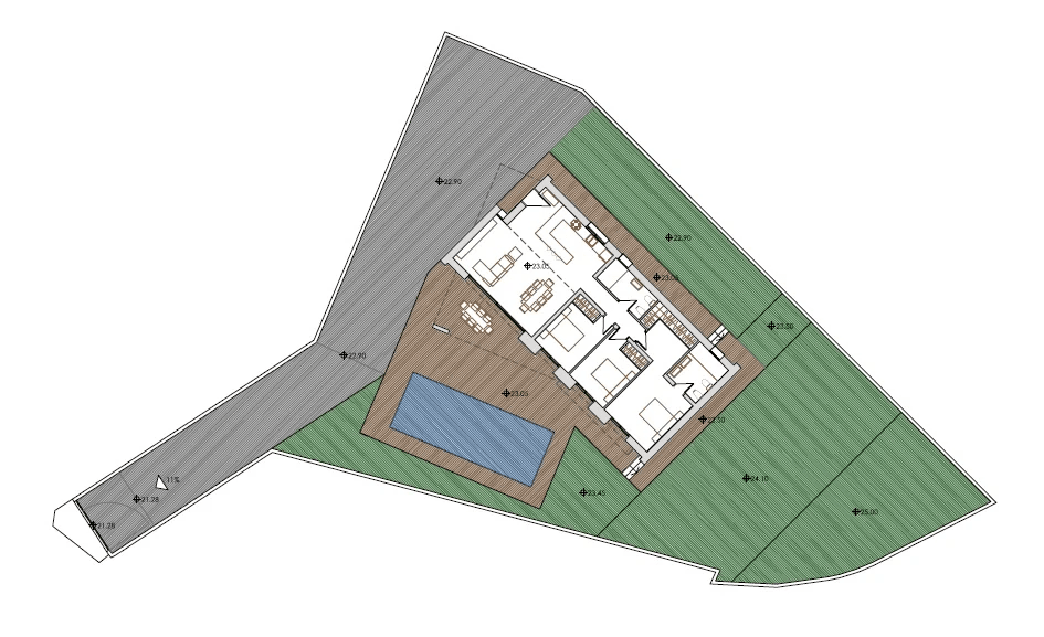 New Mediterranean Villa Under Construction Just 500 Meters from the Sea in Calpe