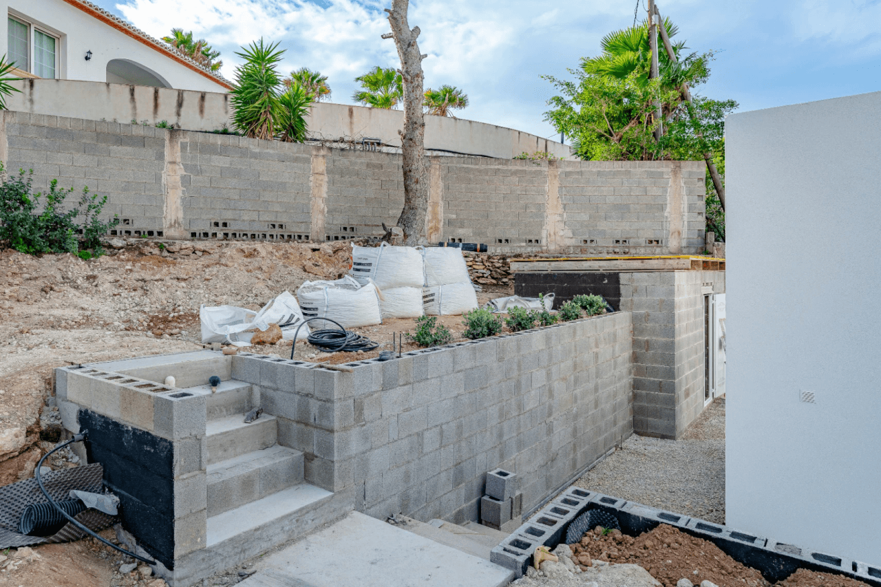 New Mediterranean Villa Under Construction Just 500 Meters from the Sea in Calpe