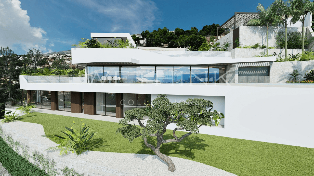 Luxury villa in the Sierra de Altea with panoramic views of the Mediterranean Sea.