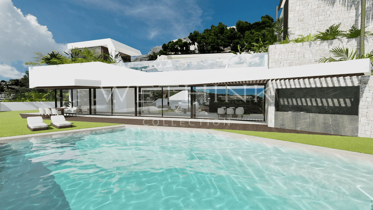 Luxury villa in the Sierra de Altea with panoramic views of the Mediterranean Sea.
