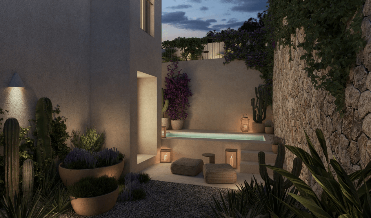 Luxury Mediterranean design villa in La Fustera with sea views, wellness facilities, and prime location.