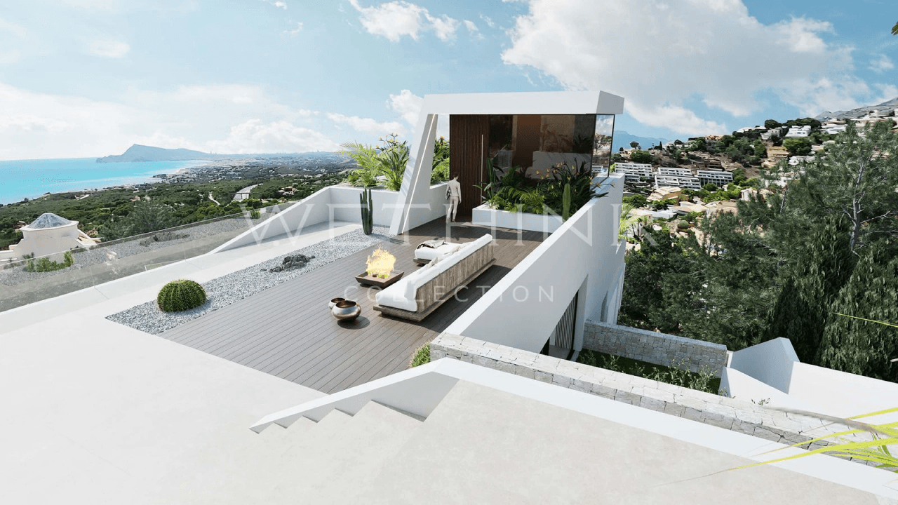 Luxury villa in the Sierra de Altea with panoramic views of the Mediterranean Sea.