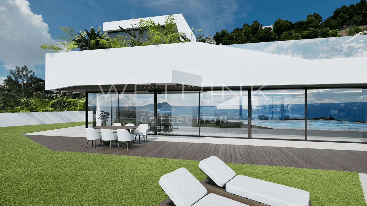 Luxury villa in the Sierra de Altea with panoramic views of the Mediterranean Sea.