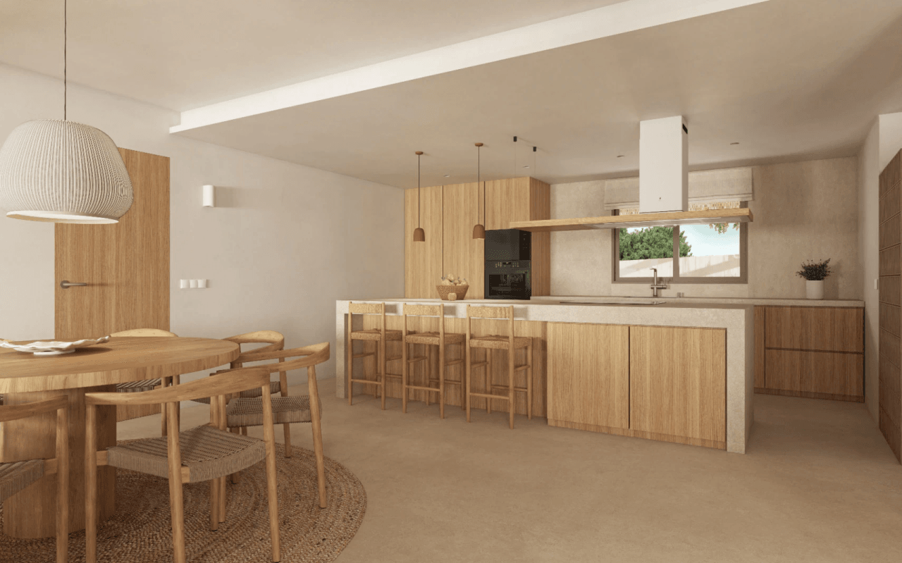 Luxury Mediterranean design villa in La Fustera with sea views, wellness facilities, and prime location.