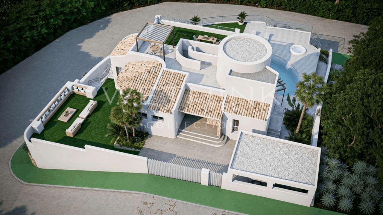 Villa méditerranéenne de luxe avec vue panoramique sur la mer à Altea Hills