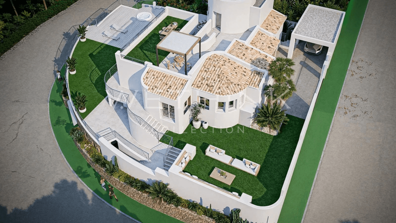 Villa méditerranéenne de luxe avec vue panoramique sur la mer à Altea Hills