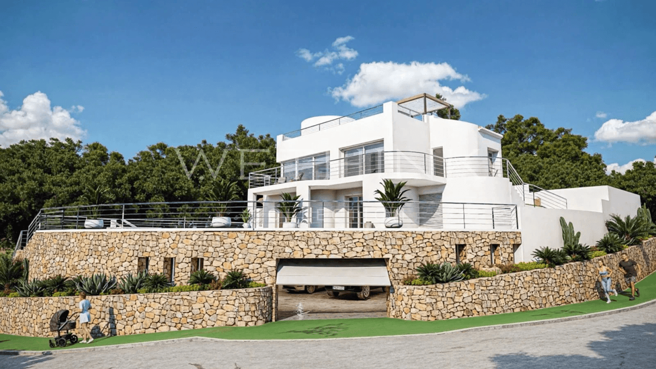 Villa méditerranéenne de luxe avec vue panoramique sur la mer à Altea Hills