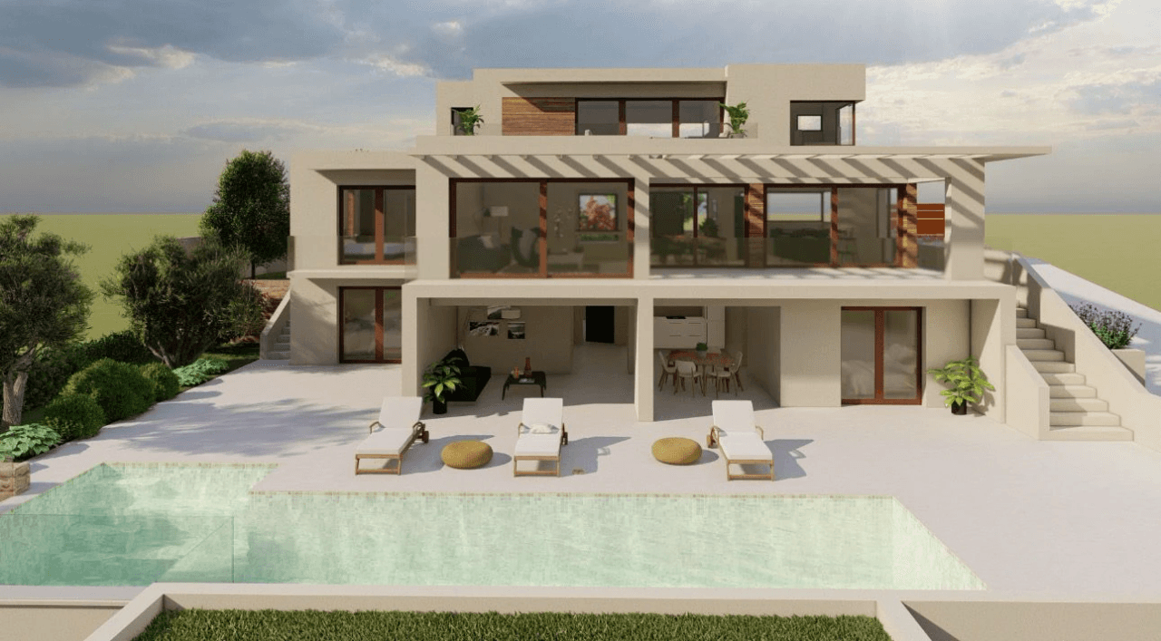 Villa contemporánea con vistas al mar, luz y privacidad en Moraira